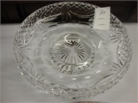 Heavy cut crystal fruit bowl.