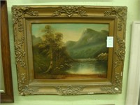Scenic Edwardian oil on canvas of a Scottish