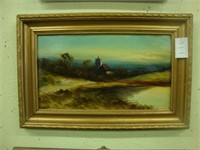 TOC oil on canvas scenic landscape of a Scottish