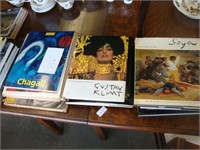 Collection of various art books.