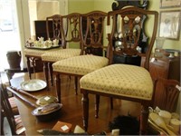 Set of 4 good mahogany Edwardian dining chairs,