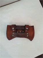 Handcrafted leather sheath for double bit axe