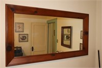 Large Mirror with Pine Frame 54" X 30"