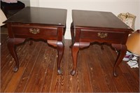 2 Null Mfg Corp Solid Cherry End Tables