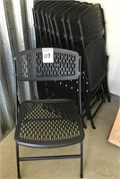 Lot of (10) Plastic Folding  Chairs
