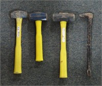 GROUPING: HAMMERS, PAINT BRUSHES, RED FLAGS