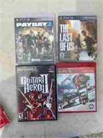 VIDEO GAME LOT PAYDAY 2 THE LAST OF US SKATE PS3 A