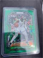 2021 Nba Prizm Jaylen Brown Green Hyper NUMBERED T