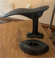 Antique Sad Iron & Shoe Last