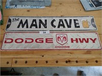 Dodge & Man Cave Sign