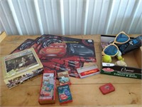 (11) Cars Placemats; Cards; Harmonica