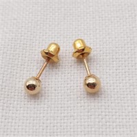 14K Pierced Stud Earrings