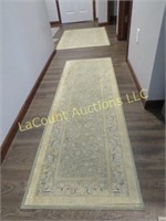 2 area runner rugs 78" x 26" & 55" x 39"