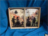 Pair of Bubble Glass Silhouettes in Box Nice