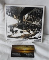 Currier & Ives - Railroad Scene- Tile Trivet