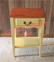 Yellow Single Drawer Side Table