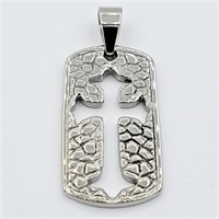 Stainless Steel "Gothic Cross" Dog Tag