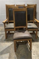 Six Solid Maple Dining Chairs M8C