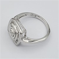 Sterling Silver Diamond Cocktail Ring