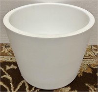 New White Ceramic Pot 11 3/4" W x 9 3/4" T