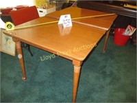 Maple Base Formica Top Dining Table w/ Leaf