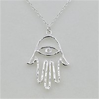 Sterling Silver "Evil-Eye" Necklace