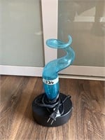 Blue twirly lamp