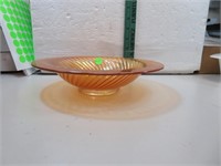 Vintage Carnival Glass Bowl 9&3/8" x 2&1/4"