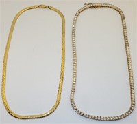 L - LOT OF 2 STERLING CHAIN NECKLACES (35)