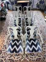 White Queen Anne Style, Modern Fabric Chairs