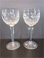 Pr Waterford Wine Glasses 7.25"
