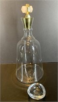 Crystal Accent Topper Decanter and Small Dish