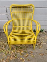 (2) Orange/Yellow Patio Chairs34"H x 27" W x  21"D