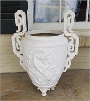 Asian Inspired Metal Planter 26"H x 28 W