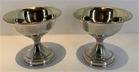Pr Sterling Weighted Sorbet Dishes 3.25" H
