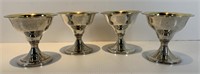 4pc Sterling Sorbet Dishes 3.25" H