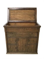 Nichols & Cox antique hinged 7-door bar cabinet