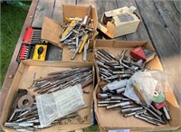 Large Lot of Taps, Reamers, Drills