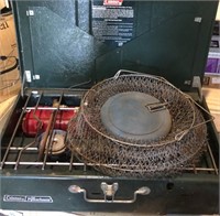Coleman camp stove & live fish holder