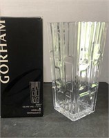 Gorham square Crystal Vase 11.75” tall 


In