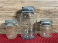 Antique canning ball jars - large is blue