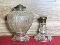 Antique oil lamp parts