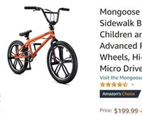 Mongoose Legion Freestyle Sidewalk BMX Kids Bike