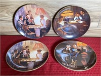 Norman Rockwell 8 1/2 inch painted plates