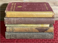 5 Antique Books - see Description