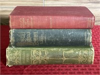 3 Antique poetry books