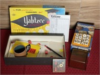 Vintage Yahtzee and boggle games