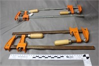 Two (2) pair Jorgensen bar clamps