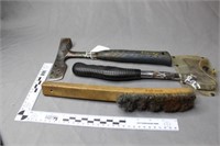 Hammer, hatchet & wire brush