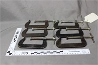 Six (6) Cincinnati Tool Co. C-clamps